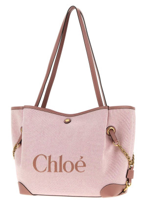 Pink canvas ChloÃ© Clover shopping bag CHLOE (CH26AS655S63)