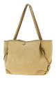Beige suede ChloÃ© Clover shopping bag CHLOE (CH27SS655U07)