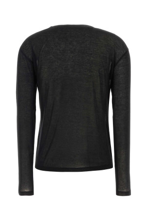 Black cotton t-shirt Black MIU MIU (MJL939SOOO133O)
