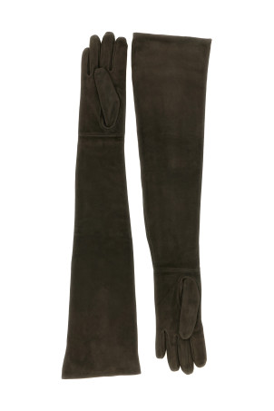 'Estremo' suede long gloves Brown