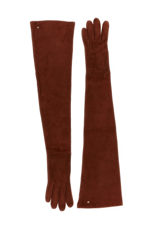 'Estremo' brown long gloves Brown