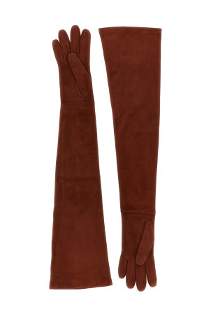 'Estremo' brown long gloves Brown