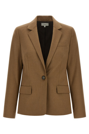 Brown wool single-breasted blazer Brown