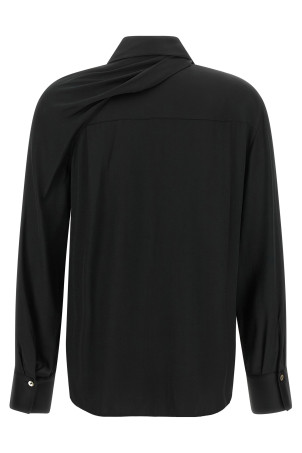 Black 'Scarf-Tie' shirt Black