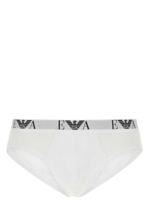 Комплект білих еластичних бавовняних трусиків EMPORIO ARMANI (111321CC715)
