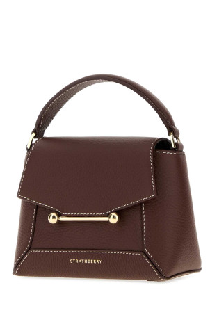 Chocolate leather nano Mosaic handbag STRATHBERRY (20241125684465)