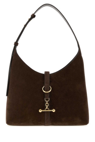 Chocolate suede Kite shoulder bag Bordeaux STRATHBERRY (20261475018465)