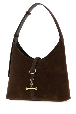 Chocolate suede Kite shoulder bag Bordeaux STRATHBERRY (20261475018465)