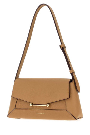 Camel leather Mosaic crossbody bag Brown STRATHBERRY (20262125036440)