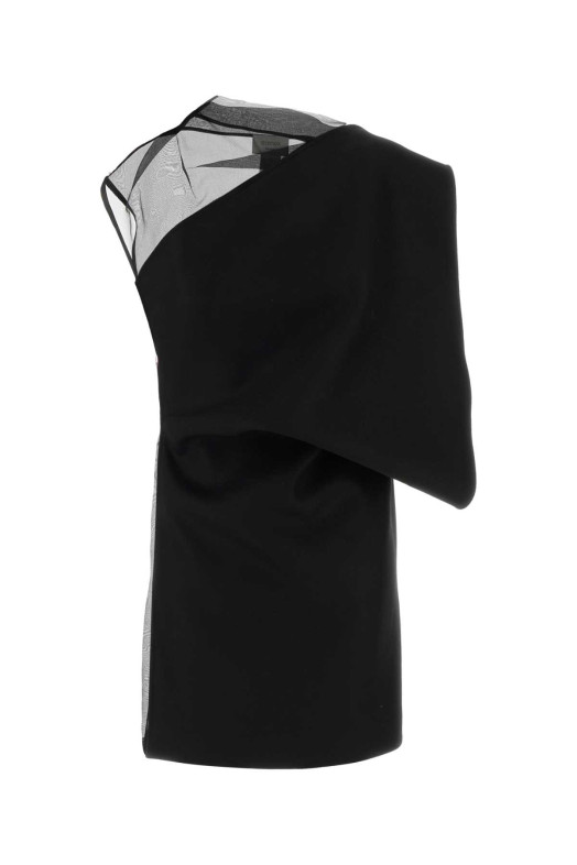 Black wool and silk Cesto dress Blue SPORTMAX (2622236013600)