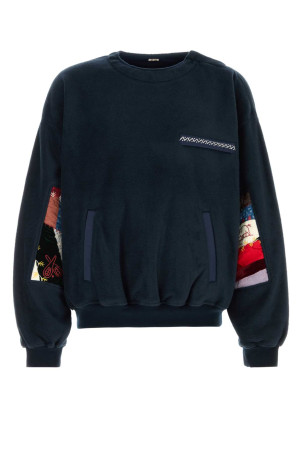 Navy blue pile oversize sweatshirt Blue KHOKI (26FWB06)