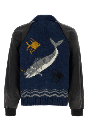 Blue wool cardigan Blue KHOKI (26FWK01)