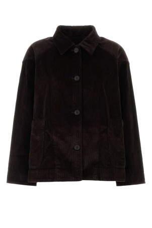 Dark brown corduroy Drays Travail jacket CASEY CASEY (27FV393)