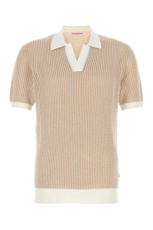 Two-tone cotton Horton polo shirt Brown ORLEBAR BROWN (282459)