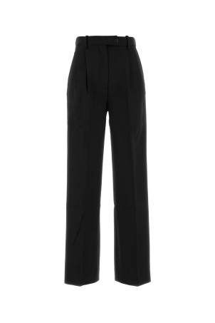 Black stretch gabardine Amel palazzo pant ALMADA (5314)