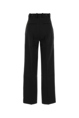 Black stretch gabardine Amel palazzo pant ALMADA (5314)