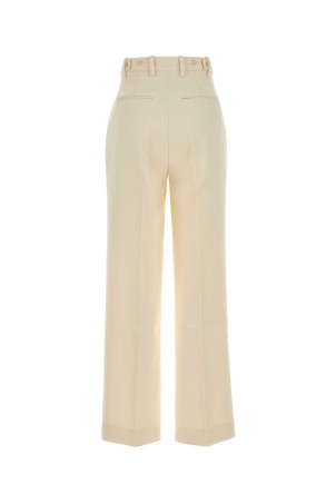 Cream stretch gabardine Amel palazzo pant ALMADA (5314)