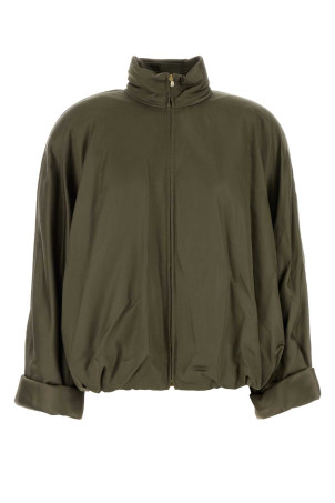 Khaki satin padded jacket CARVEN (6262K21256)