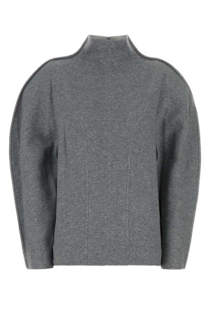 Melange grey nylon blend oversize sweatshirt CARVEN (6262K21264)