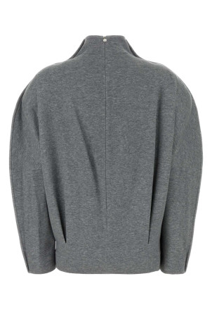 Melange grey nylon blend oversize sweatshirt CARVEN (6262K21264)