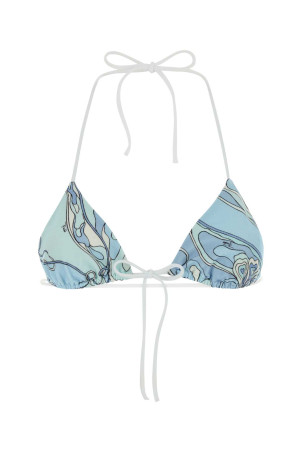 Printed stretch nylon bikini top EMILIO PUCCI (6HMX226H835)