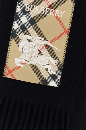 Black cashmere scarf Black BURBERRY (8116107)
