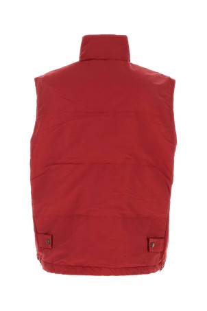 Red cotton blend sleeveless jacket FOUND (FOFW26VE01665)