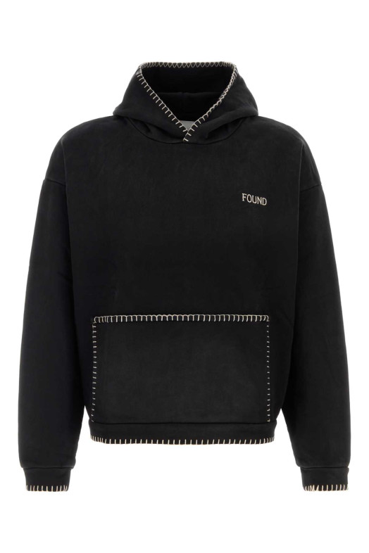 Black cotton oversize sweatshirt FOUND (FOPF26HO01012)