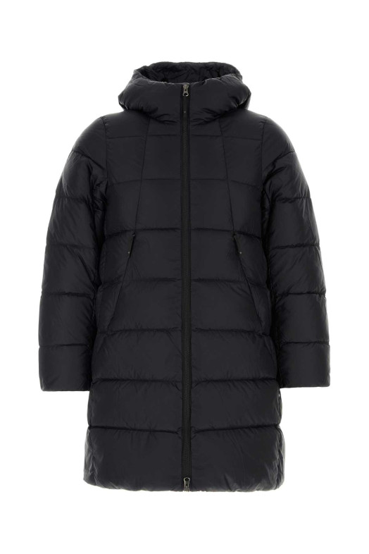 Black nylon Crystallite down jacket Black and white GOLDWIN (GLW26342)