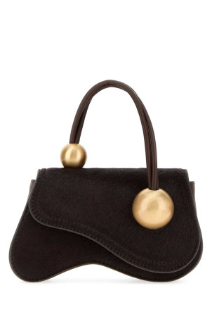 Brown calf hair nano Kazia handbag CULT GAIA (HDBCB31252LR2677)