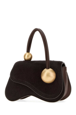Brown calf hair nano Kazia handbag CULT GAIA (HDBCB31252LR2677)
