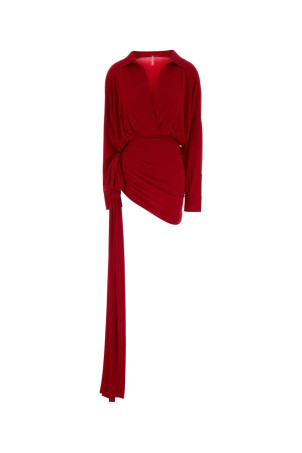Red jersey mini dress NORMA KAMALI (KK3263PLU69)