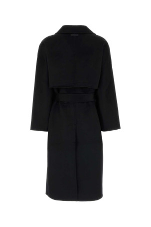Black wool blend Hero coat CALVIN KLEIN COLLECTION (LV040WL571)