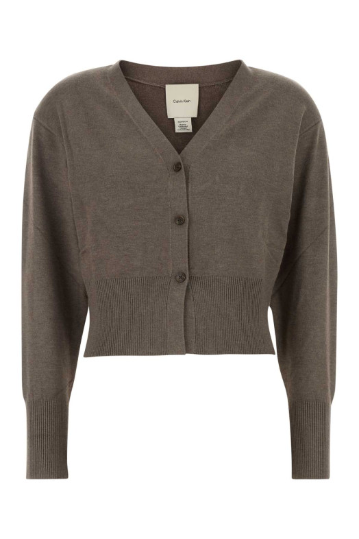 Mud stretch viscose blend cardigan CALVIN KLEIN COLLECTION (LV044H307G)