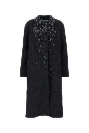 Embroidered wool coat PRADA (P680TRSOOO6707)