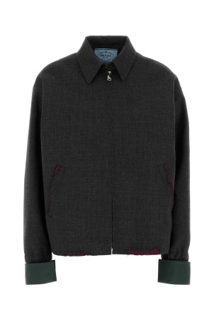 Charcoal wool jacket PRADA (P8103SOOO6625)