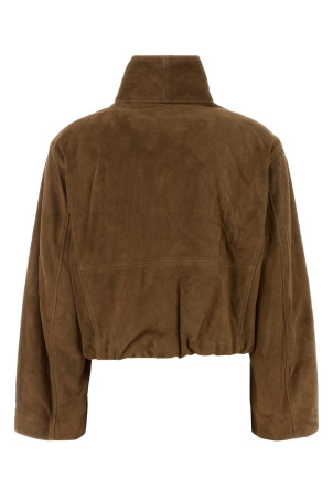 Brown suede Etienne jacket Brown NOUR HAMMOUR (PF26JK06)