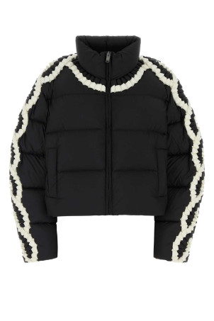 Black nylon down jacket White/Black RAXXY (RX26AWT005)