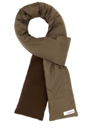 Brown cotton reversibile scarf NANAMICA (S25FK056E)