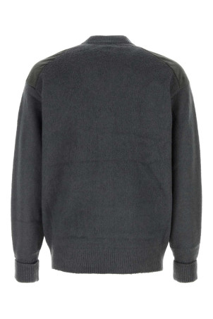 Dark grey wool blend cardigan NANAMICA (S26FA056E)