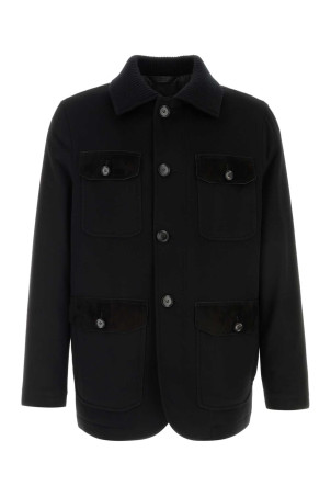 Black cashmere blend overshirt BRIONI (SGS70L0Z309)