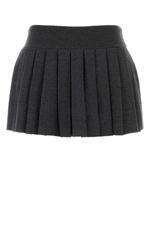 Dark grey jersey mini skirt NORMA KAMALI (ST326STEQ80)
