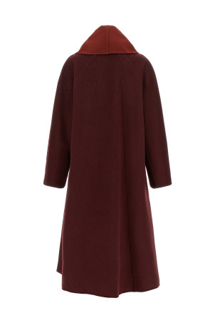 Burgundy 'Ululo' reversible coat Multicolor
