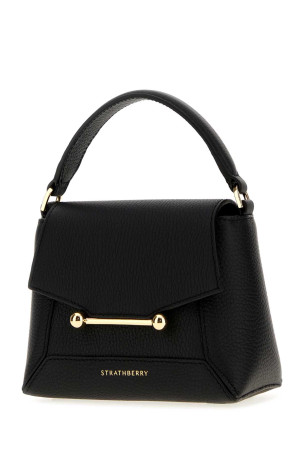 Black leather nano Mosaic handbag Black STRATHBERRY (20241125684100)