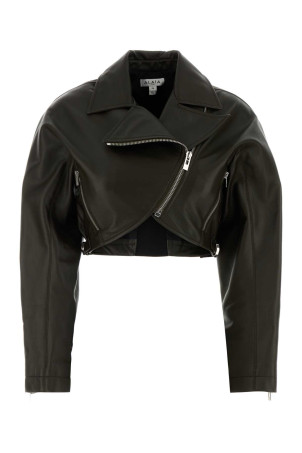 Dark green leather jacket Purple ALAIA (AA9V0313C228D)