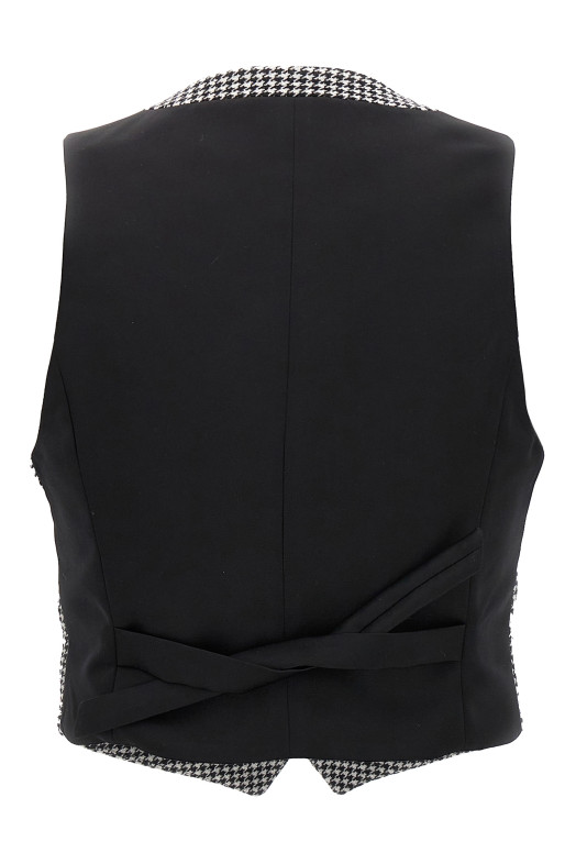 Houndstooth vest White/Black Houndstooth vest White/Black
