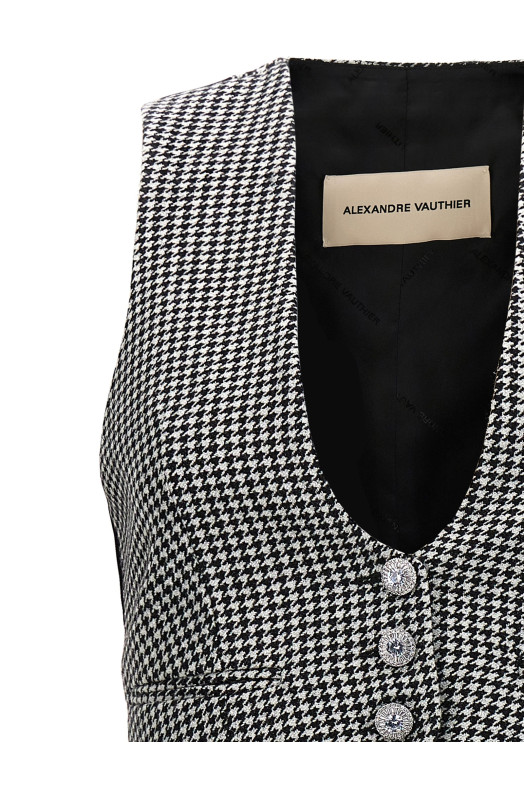 Houndstooth vest White/Black Houndstooth vest White/Black