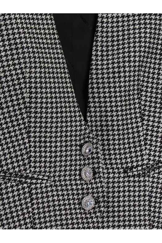 Houndstooth vest White/Black Houndstooth vest White/Black