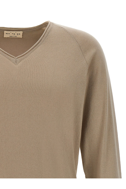 Хлопковый свитер Бежевый MA'RY'YA (YIK021A3)