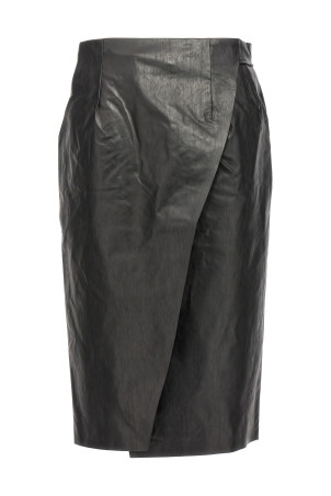 'Wrap Skirt Oil' skirt Black   'Wrap Skirt Oil' skirt Black